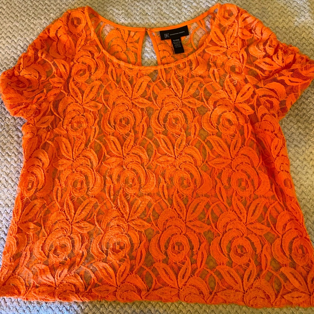 INC International Concepts Blouse, embellished T and matching BoHo print skirt.